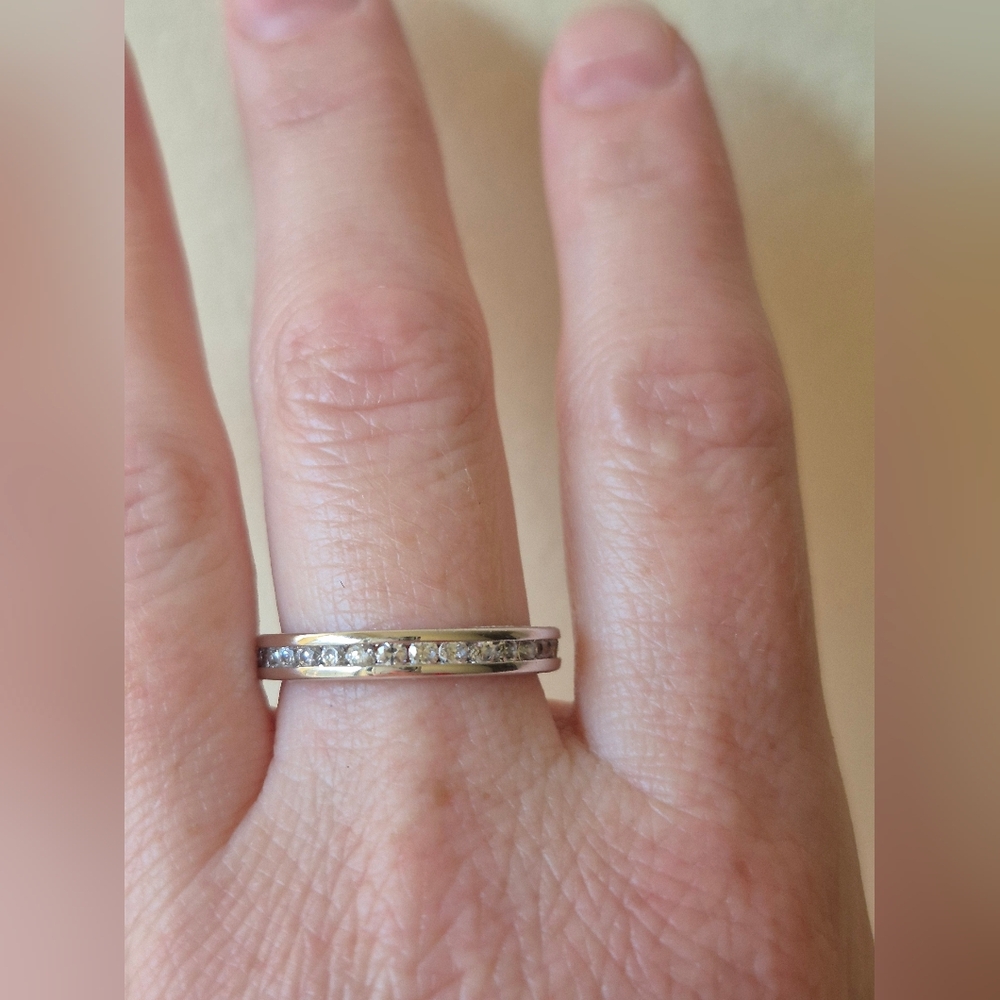 Premier Designs SilverTone Diamond-Accent Women's Eternity Band